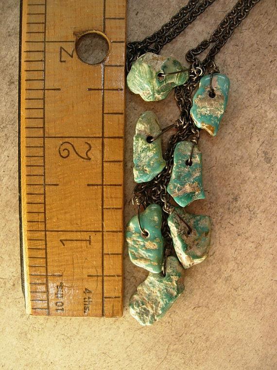 VIntage INdian Nugget sterling necklace Primitive work