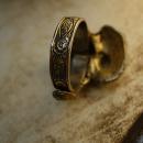 VIntage Snake ring serpent with red eyes costume jewelry