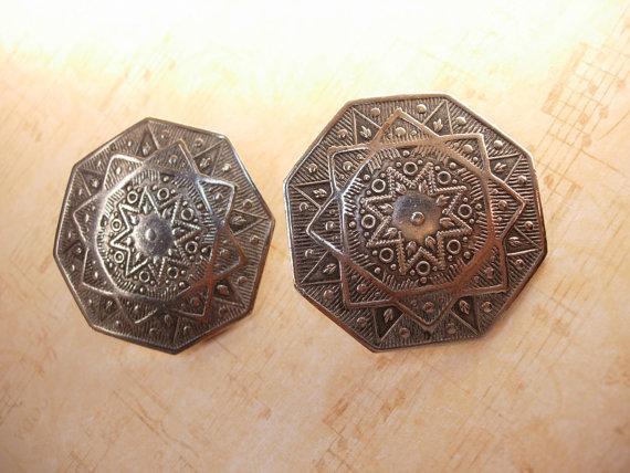 Large signed Spanish Style earrings signed
