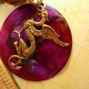 Dragon necklace Winged creature Dragons blood pendant gypsy talisman