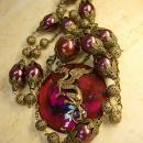 Dragon necklace Winged creature Dragons blood pendant gypsy talisman