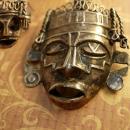 Vintage Shrunken HEad brooch Mask Ring Sterling signed Mask Voodoo set