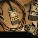 Nevermore Gothic raven necklace Black and leopard glaze Skeleton key charm
