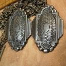 Sacred Dove Deco Locket NEcklace Saint d'Esprit Espirit dove Gunmetal chain Flapper portrait