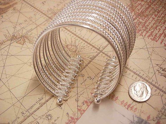 Modernist MEchanical 19 band 2INCH WIDE cuff bracelet