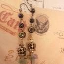 Gothic Rosary cross Earrings for the Queen Mum