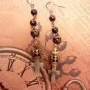 Gothic Rosary cross Earrings for the Queen Mum