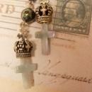 Gothic Rosary cross Earrings for the Queen Mum