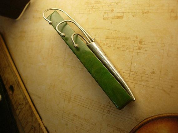 Vintage Bakelite sterling Tussie mussie brooch