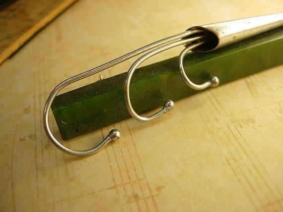 Vintage Bakelite sterling Tussie mussie brooch