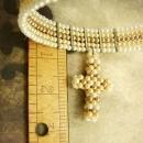 Gothic Pearl Rhinestone rhinestone cross Choker necklace