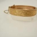 1874 antique Victorian rose gold filled bracelet bangle hallmarked