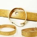 1874 antique Victorian rose gold filled bracelet bangle hallmarked