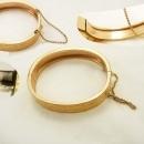 1874 antique Victorian rose gold filled bracelet bangle hallmarked