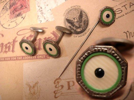 Art Deco enamel Cufflinks