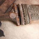 Bizarre primitive Arabian Nights Ceremonial Knife etruscan metal work ritual dagger