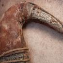 Bizarre primitive Arabian Nights Ceremonial Knife etruscan metal work ritual dagger