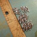 VIntage Open back Rhinestone Duette and screw On earrings Brilliant sapphire blue baguettes