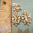 VIntage Moonstone and rhinestone duette brooch and screw on earrings