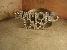 1920s Art deco DIAMOND lady Brooch huge flapper piece
