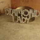 1920s Art deco DIAMOND lady Brooch huge flapper piece