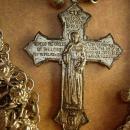 Medieval Goddess necklace Gothic antique cross HUGe statement collar bib religious cross