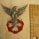 1940 vintage Eagle patriotic brooch with rhinestones and red enamel stars unsigned beauty
