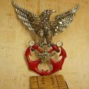 1940 vintage Eagle patriotic brooch with rhinestones and red enamel stars unsigned beauty