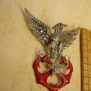 1940 vintage Eagle patriotic brooch with rhinestones and red enamel stars unsigned beauty