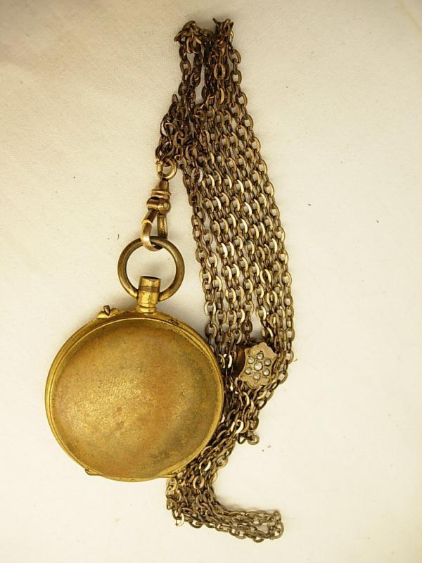 Antique victorian Slide necklace pocketwatch included