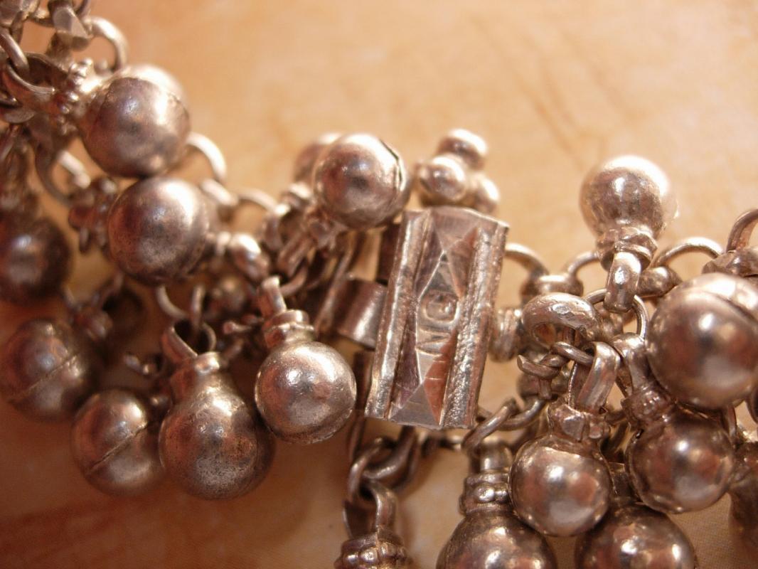 Vintage Hallmarked sterling Gypsy STERLING bracelet Goddess and belly dancer delight