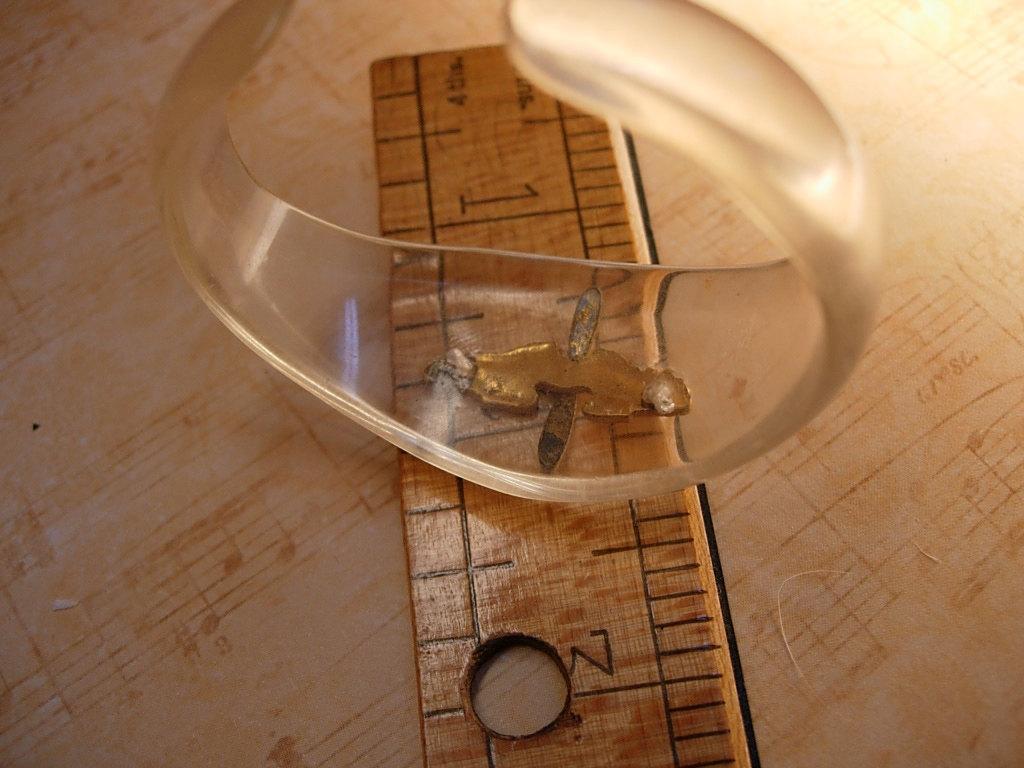 Vintage CHILDS WW11 Lucite sweetheart bracelet cuff