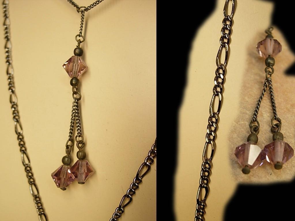 Sterling HEart Goddess necklace and deco tassel chandelier choker fairy wings