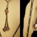 Sterling HEart Goddess necklace and deco tassel chandelier choker fairy wings