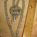 Art deco Vintage necklace brooch conversion set marcasites and rhinestones flapper fringe