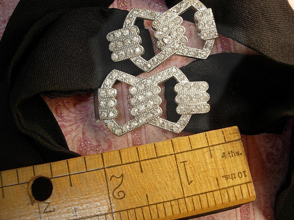 Antique Victorian Mourning Belt Paste buckle