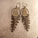 Vintage Queens Coin Tassel Earrings Trench art dated 1956 1962