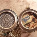 Bohemian Mermaid Gypsy Jeweled locket necklace Collar of chains