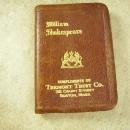 2 MINIATURE leatherbound Shakespeare Books King Henry 1V advertising bank with history