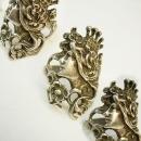 Mucha Goddess ring sterling with crown and flowing Bohemian hair Nymph