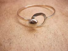 Signed Sterling Hammered Button Bracelet Parker Sterling Childs bracelet Modernist