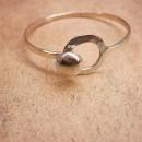 Signed Sterling Hammered Button Bracelet Parker Sterling Childs bracelet Modernist
