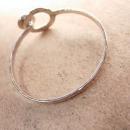 Signed Sterling Hammered Button Bracelet Parker Sterling Childs bracelet Modernist