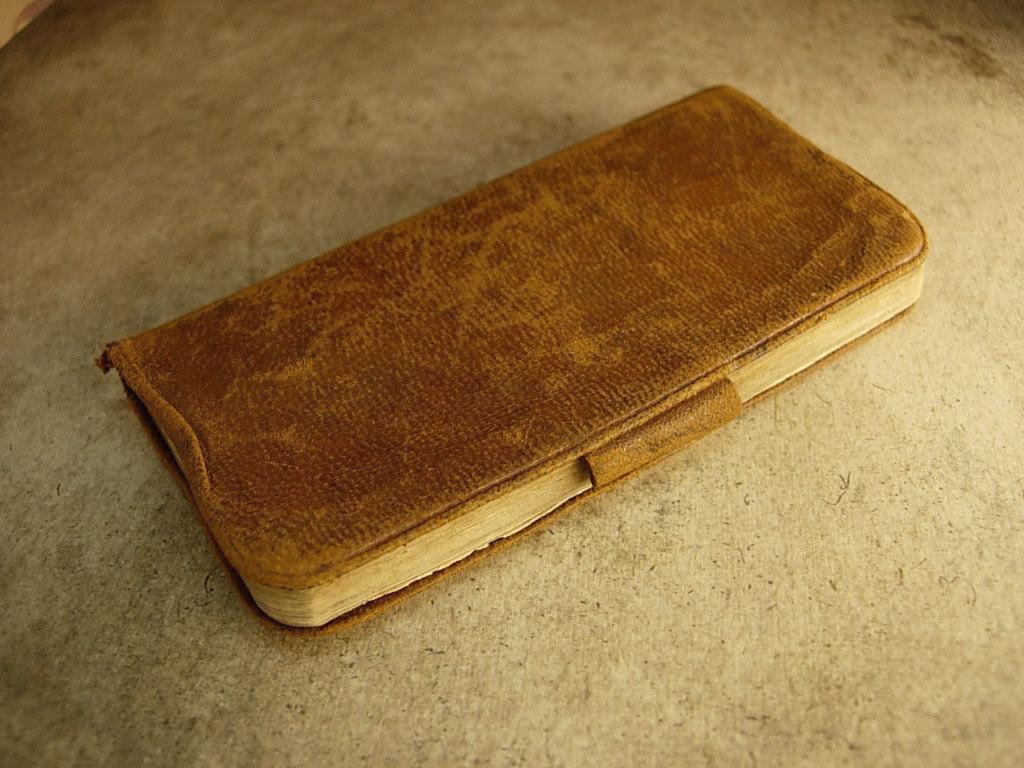 Four Leaf clover antique leather book FULL of irish clover and history