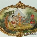 Vintage Pair Italian Chic Framed relief VIctorian figurine children