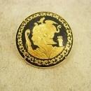 Vintage Mythical Warrior with snake and bird Brooch damascene