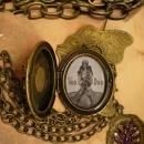 Gypsy Voo Doo Snake Charmer Jeweled locket on watchchain necklace