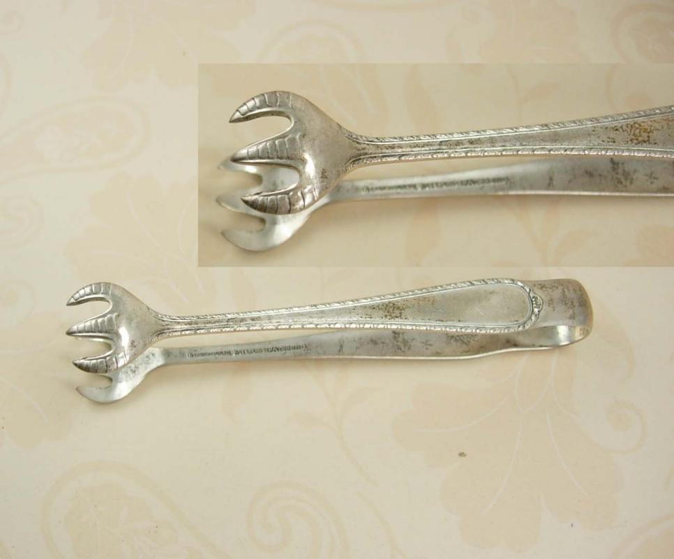 Antique sterling hallmarked Bird claw sugar tongs hallmarked