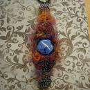 Bohemian Goddess Talisman necklace exotic eye centerpiece