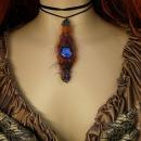 Bohemian Goddess Talisman necklace exotic eye centerpiece